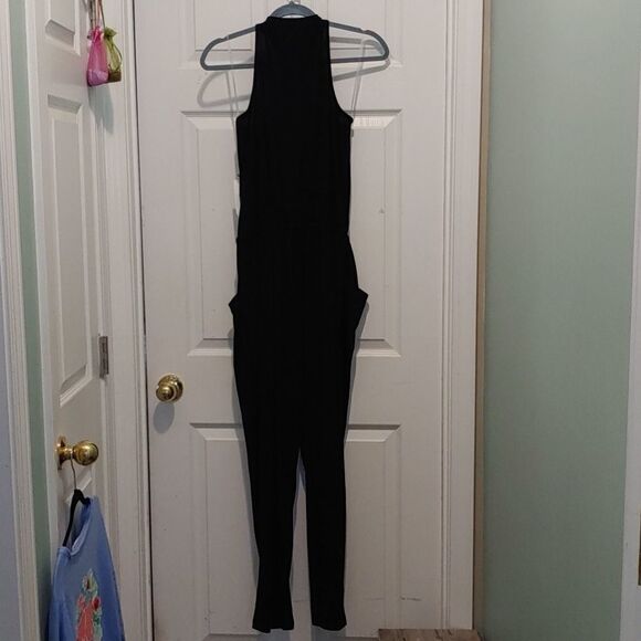 Ellie and Kate black jumpsuit with pockets Sz M - Picture 6 of 8
